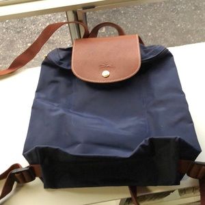 Lonchamp Le Pliage backpack in Navy